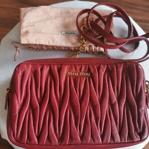 Miumiu crossbody bag, red color